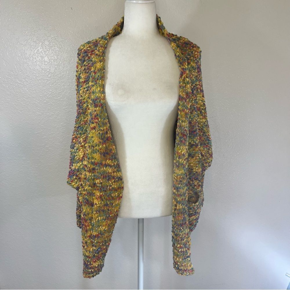 Hayden Open Cardigan. Multi Color Knit. Sz S/M. Soft and Chunky!  EUC!!